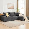 110" Modular Cloud Sofa, L-Shaped Sectional with Chaise, Plush Chenille/Corduroy Fabric, Deep Seat, No Assembly Needed, for Living Room & Apartments - 3 of 4