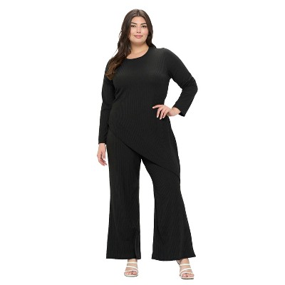 L I V D Women's Gianna Asymmetrical Rib Set