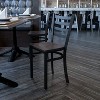 Emma and Oliver Black Ladder Back Metal Restaurant Dining Chair - 2 of 4