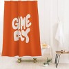 Deny Designs 'Game Day' Orange and White Shower Curtain - 2 of 3