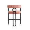 PAGED Premium PU Accent Chair Set with Sturdy Metal Frame & Back Support, 2-Piece Comfortable Stool Set for Living Room, Study, Light Brown - 3 of 4