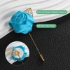 Unique Bargains Wedding Golden Leaf Rose Flower Lapel Pins for Men Suits 18 Pcs - 2 of 4