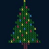 Men's Design By Humans Christmas Tree Cross Stitch By BettySue Tank Top - 2 of 3