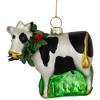 Northlight 3" Cow with Wreath Christmas Glass Hanging Ornament - 3 of 4