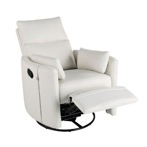 NicBex Linen Glider Rocking Chair,Upholstered Swivel Recliner Chairs with High Backrest,Modern Rocking Chair,Nursing Chair for Bedroom - 1 of 4