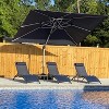 PURPLE LEAF 9' X 12' Patio Umbrella Outdoor Rectangle Umbrella Silvery Cantilever Outdoor Umbrella for Garden Deck Pool Patio - 2 of 4