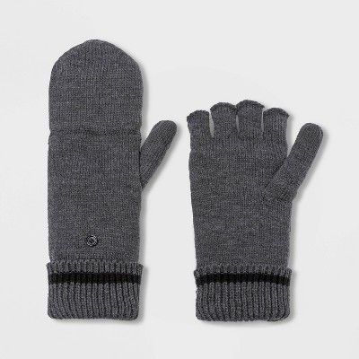 Men's Knit Convertible Glove - Goodfellow & Co™ Charcoal Heather One Size