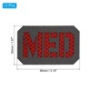 Unique Bargains Cotton Reflective MS Hook and Loop Fastener MED Applique Patches 2 Pcs Gray Red - 2 of 4