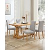 Dining Chairs Set of 2,Modern Fabric Upholstered Kitchen Chairs with Curved Backrest,Heavy-Duty Wood Legs for Dining Room Kitchen Home, Easy Clean - 2 of 4