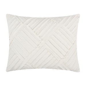 Pickford Blush Textured White Pillow -Levtex Home - 1 of 3