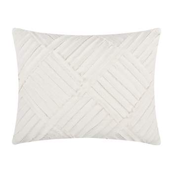 Pickford Blush Textured White Pillow -Levtex Home