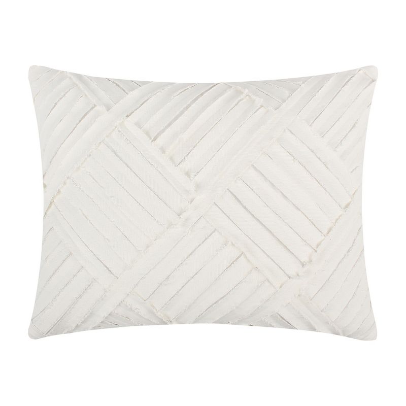 Pickford Blush Textured White Pillow -Levtex Home, 1 of 4