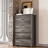 4-Piece Bedroom Set, Wooden Queen Bed Frame with Storage Headboard, Charging Station, Nightstands & Dresser - ModernLuxe - 3 of 4