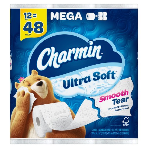 Charmin Ultra Strong Super Mega Roll Toilet Paper, 12 rolls - Foods Co.