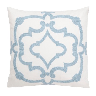Daciana Pillow - White/Blue - 18" x 18" - Safavieh