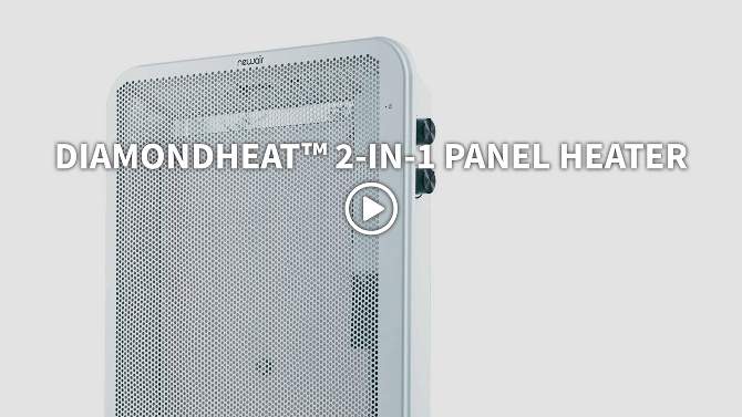 NewAir Diamond Heat 2-in-1 Portable Wall Mounted Mica Panel Heater White, 2 of 8, play video