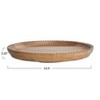 Storied Home Wood Lazy Susan with Carved Scalloped Edge, Natural - 2 of 2