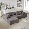 KWPZQEB 108" Modern Boneless Couch, L-Shaped Chenille Upholstered Sectional Sofa Couch With Pillows & Deep Seat for Living Room, No Assembly Required - 2 of 4