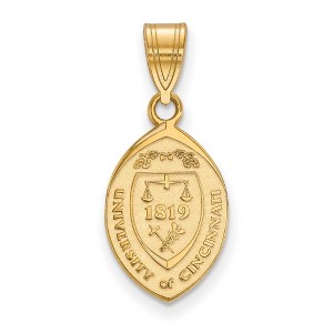 Black Bow Jewelry 14k Yellow Gold Plated Sterling Silver Cincinnati Bearcats NCAA Medium Pendant - 1 of 3