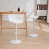 YOUNIKE Bar Stools Set of 2 Modern Counter Height Adjustable Swivel Barstools Armless Leather Bar Chairs 16.93"Wx17.72"Dx(31.1"-40.55")H - 4 of 4