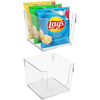 Sorbus Wedge Storage Bin Organizer with Front Handle (4-Pack)