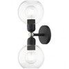Livex Lighting Downtown 2 - Light Vanity in  Black/Brushed Nickel - 3 of 4