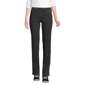 Lands' End Women's Recover High Rise Straight Leg Blue Jeans - 1 of 4