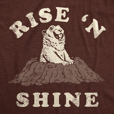 Мужские футболки Crazy Dog T-Shirts, Inc. Mens Funny T Shirts Rise N Shine Ground Hogs Day Graphic Tee for Men - Crazy Dog Men's T Shirt With Sarcastic Sayings Brown L — фото 2