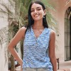 Women's Blue V-Neck Button Sleeveless Top - Cupshe - image 4 of 4