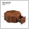 Sapphtopaz Rustic Coffee Table with Hidden Drawers Retro Coffee Bar with Wood Veneer Home Decor Center Table for Living Room - 2 of 4