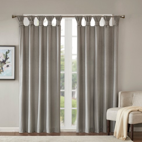 50 X95 Nouvel Printed Poly Velvet Cuff Tab Top Blackout Window