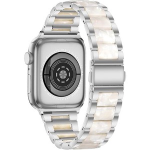 Worryfree Gadgets Metal & Resin Band for Apple Watch with Butterfly Buckle Claps - 6 Color Options - 1 of 1