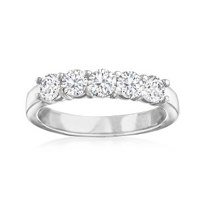 Ross-Simons 1.00 ct. t.w. Diamond 5-Stone Ring in 14kt White Gold - 1 of 4