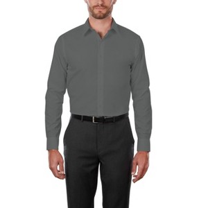 Adam Baker Men's 4-Way Stretch Slim Fit Long Sleeve Solid Dress Shirt - Colors - 1 of 2