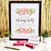 Sparkle and Bash Baby Shower How Big is Mommys Belly Game with 24 Cards, 3 Pink Measuring Tapes, 1 Sign, 28 Piece Set - 2 of 4