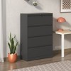 NicBex Modern File Cabinet with Lock, Lateral  Metal Filing Cabinets with Drawers and Anti-Tilt Design,Office Cabinet for Home, Office,Black/White - 2 of 4