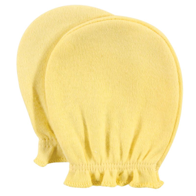 Hudson Baby Infant Cotton Scratch Mittens 10pk, Bee, One Size, 4 of 9