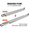 VEVOR Telescoping Aluminum Work Plank, 6-9 Feet 500lbs Capacity, 12.5 inch Width Aluminum Scaffold Plank,Extension Staging Plank, Silver - 3 of 4