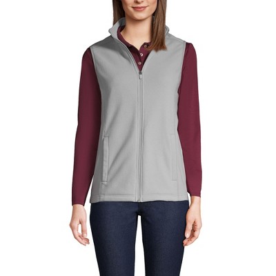Lands' End Women's Thermacheck 100 Fleece Vest - Large - Harbor Gray ...