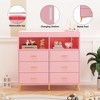 Dresser for Bedroom with 6 Drawers, Baby Changing Table Dresser with Changing Pad - 2 of 4