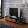 Chic Crate-Walnut Black Finish Media Console – Modern TV Stand w/ Multi-Tier Storage, Multi-Room Furniture - 3 of 4