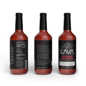 LAVA Premium San Marzano Bloody Mary Mix, No Added Sugar, Low Carb, Vegan, Gluten Free, 33.8oz (1-Liter) Glass - 1 of 4