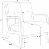 APRILSOUL 32.25"Scandinavian Solid Wood Lounge Chair Ribbed Corduroy Armchair with Lumbar Support - 2 of 4