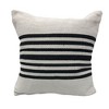 HomeRoots Set of Two Black and White Striped Cotton Throw Pillows - 4 of 4