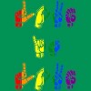 Adult Design By Humans Love Is Love Sign Language Pride By ToruSanogawa T-Shirt - 2 of 2