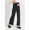 Hello Miz Women's Over The Belly Wide Leg Velour Maternity Lounge Pants - 2 of 4