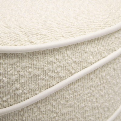 Nero Cream Boucle Round Storage Ottoman
