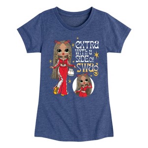 Girls' - LOL Surprise! - Extra w/ a Side of Swag Fitted Short Sleeve Graphic T-Shirt - 1 of 4