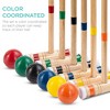 Best Choice Products 6-Player 32in Wood Croquet Set w/ 6 Mallets, 6 Balls, Wickets, Stakes, Carrying Bag - Multicolor - 3 of 4