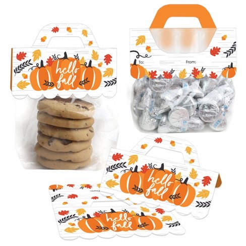 Happy Thanksgiving 2 Wreath Cookie Tag, Fall Pumpkin Wreath Round Fall  Autumn Cookie Bag Tag Thanksgiving Cookie Label Tag Cookie Packaging